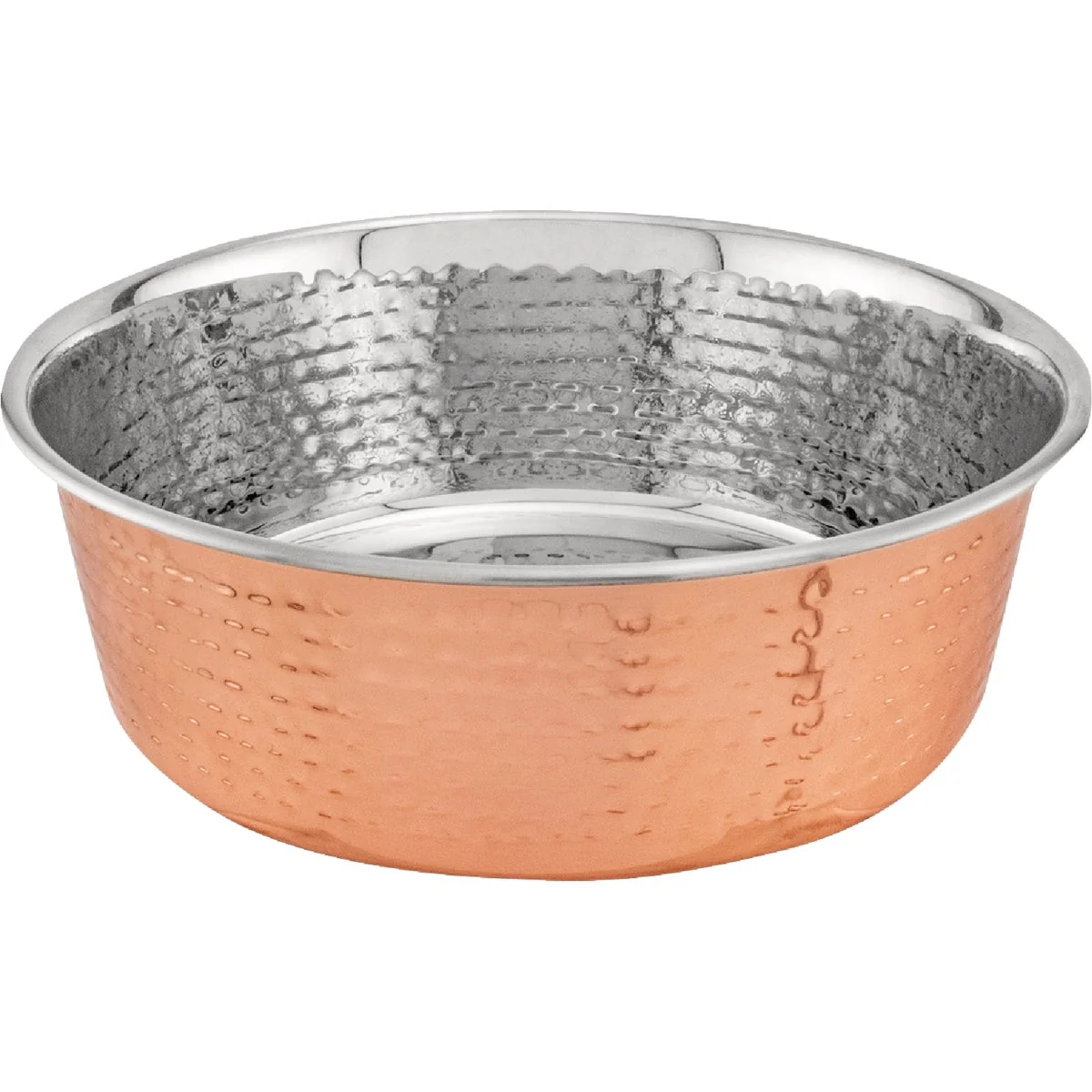 High-Grade Westminster Pet Ruffin' it Copper-Plated Stainless Steel Round 2 Qt. Pet Food Bowl Sophisticated
