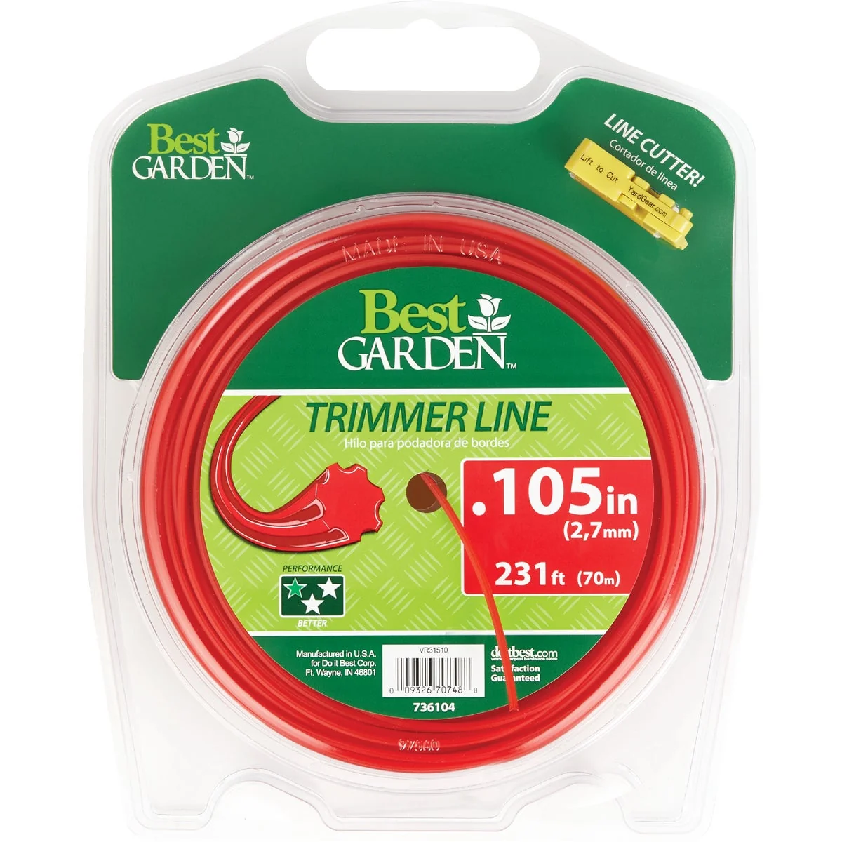 Pure Garden 0.105 In. x 231 Ft. 7-Point Trimmer Line Specialty