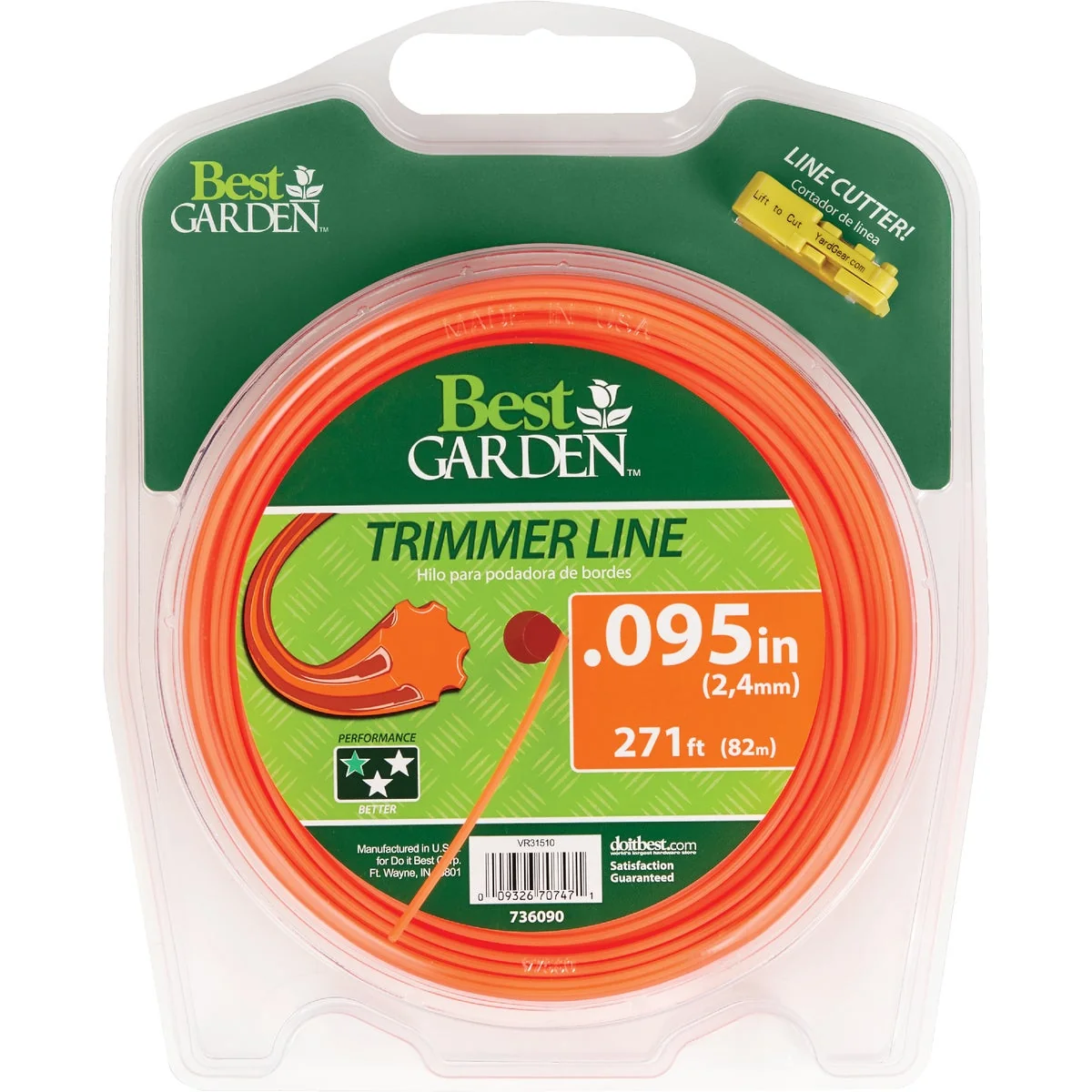 Safe Garden 0.095 In. x 271 Ft. 7-Point Trimmer Line Casual