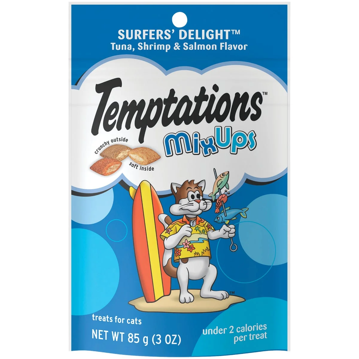 Exceptional Temptations Mix Ups Surfers' Delight 3 Oz. Cat Treats Traditional