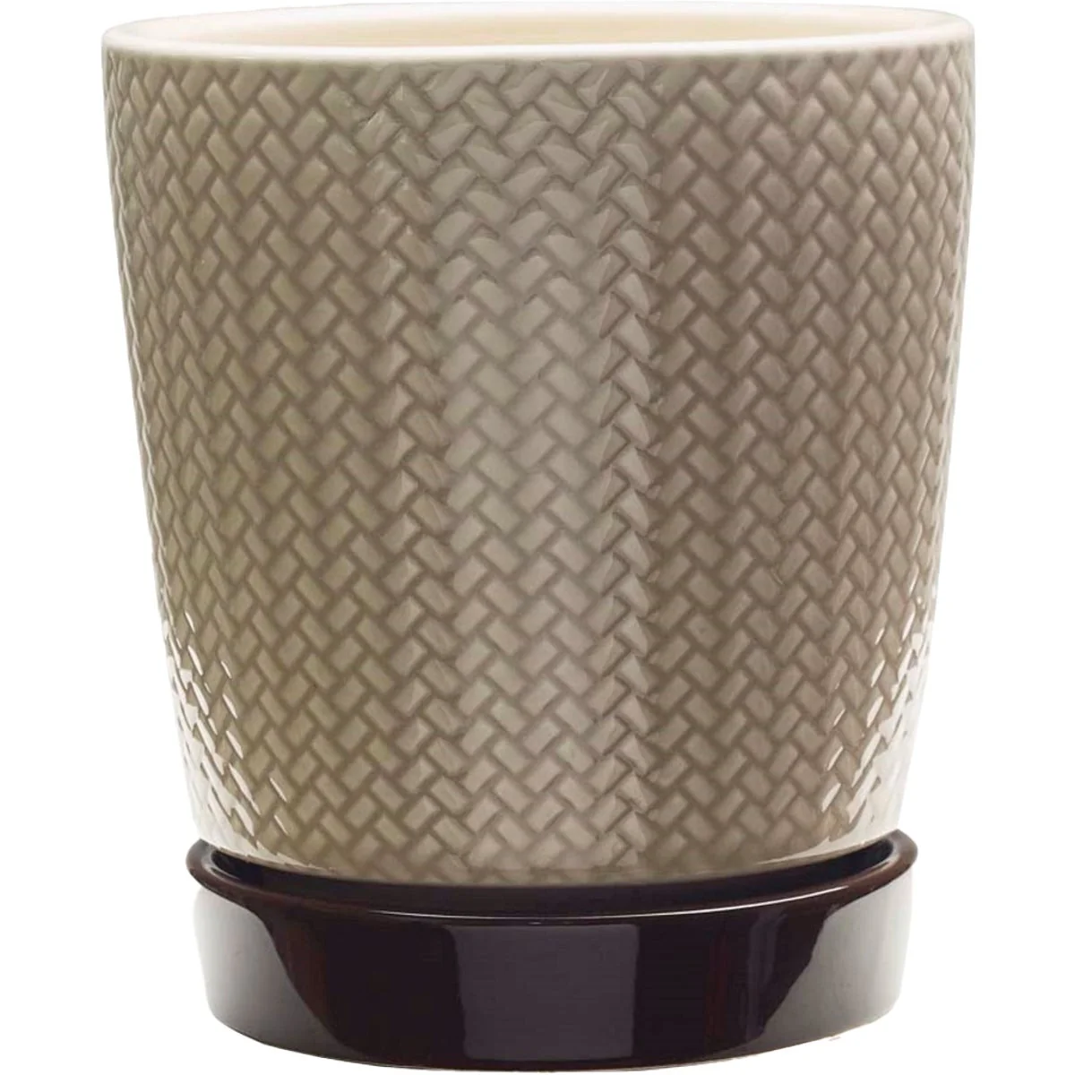 Flexible Southern Patio Alice 8-1 2 In. Ceramic Clayworks Light Brown Planter Genuine