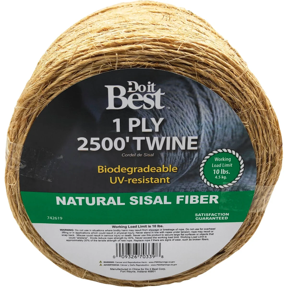 Carefully Designed Do it 1-Ply x 2500 Ft. Tan Sisal Fiber Twine Detailed
