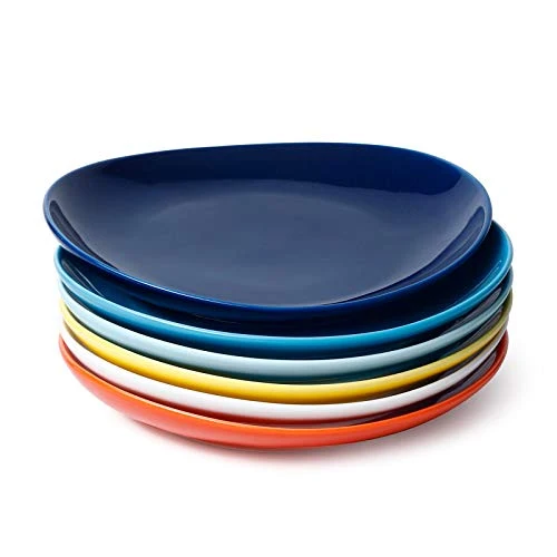 High-Quality 7.8 Inch Porcelain Dessert Plates Set of 6 6 Count Lightweight
