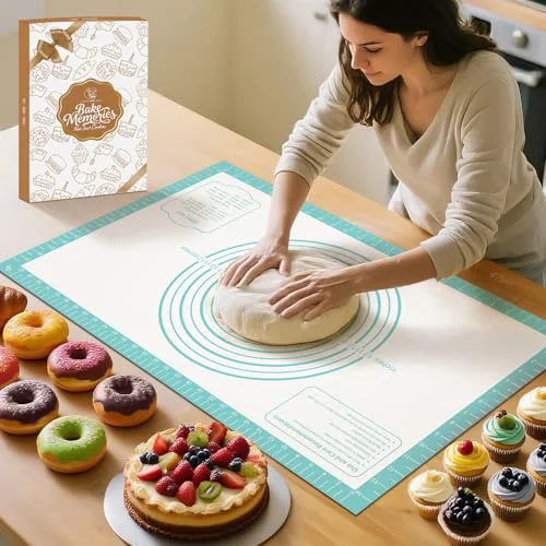 Organic Non Stick Silicone Pastry Mat for Dough Rolling Durable