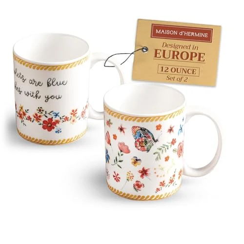 Efficient Coffee Mug with Handles Tea Cups 2 Count Healthy