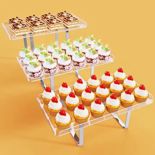 High-Quality 3 Pieces Cupcake Stand Holder Smooth