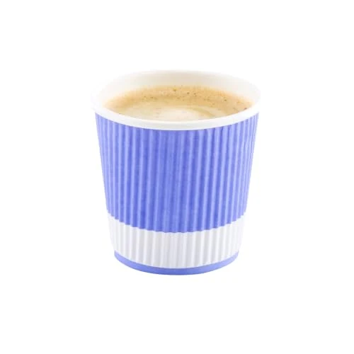 Sophisticated Ripple Wall Coffee Cups 25 Count 4 Ounce Insulated Light Purple Paper Cups Top-Quality