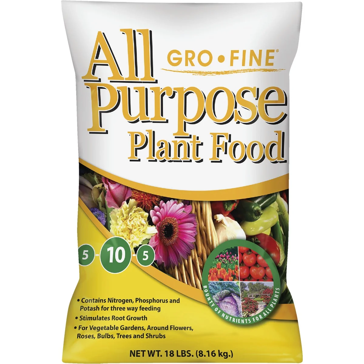 Solid Gro-Fine 18 Lb. 5-10-5 All Purpose Dry Plant Food Outstanding