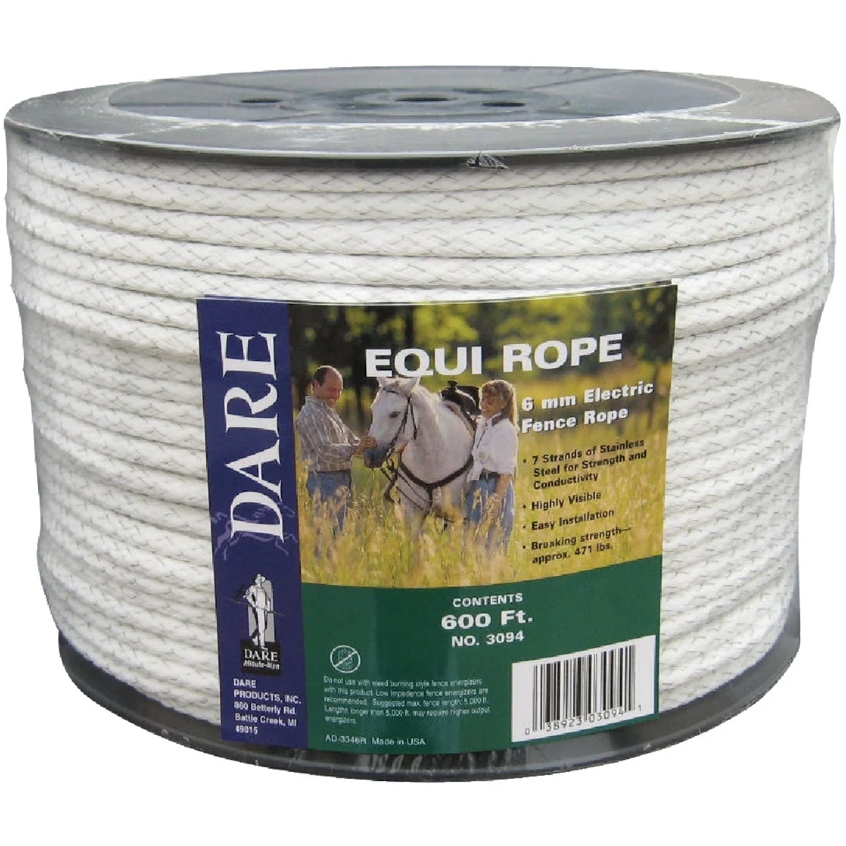 Convenient Dare Equi Rope 1 4 In. x 600 Ft. Polyethylene Poly Rope Proven