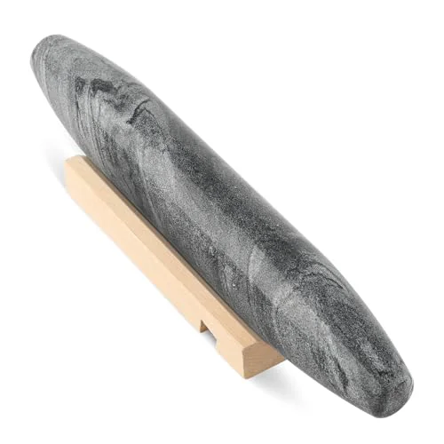 Soft African Natural Grey Marble French Rolling Pin Artisan