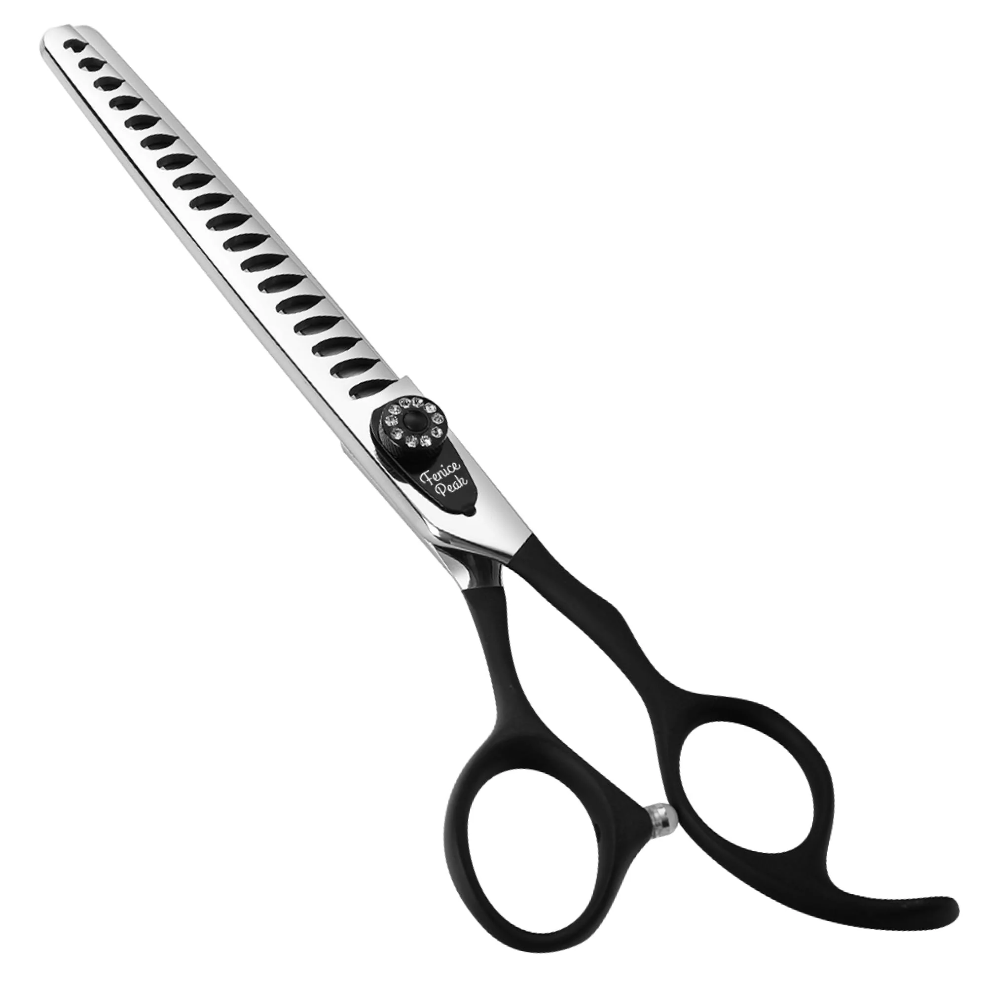Smart Fenice Peak 7.5'' Dog Chunker Scissors 440C Stainless Black Non-Slip Handle Powerful