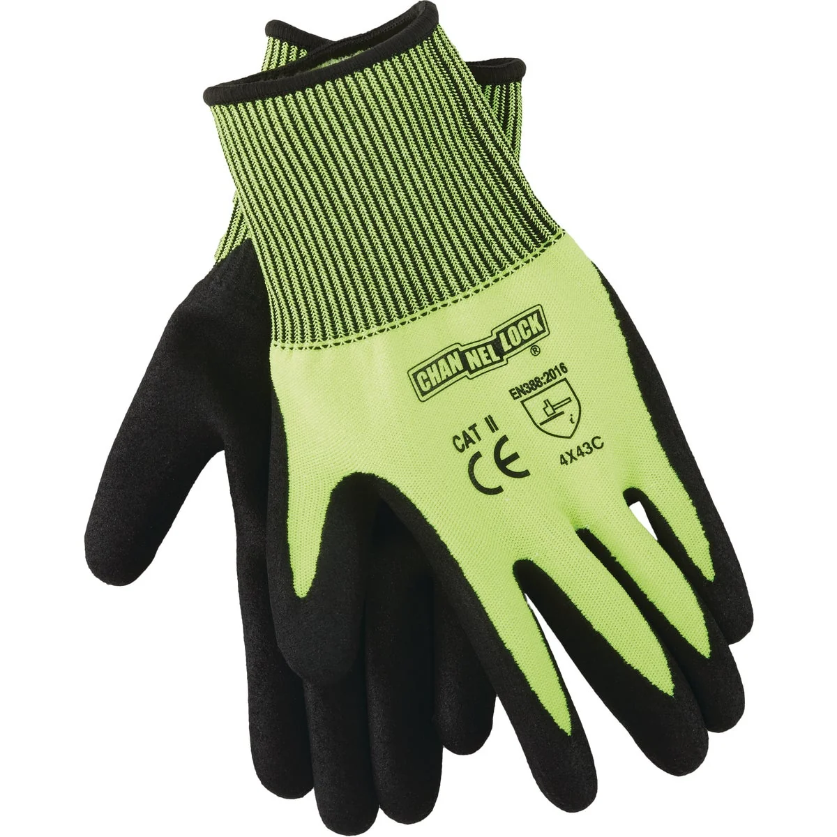 Reliable Channellock Men's Medium Nitrile Dipped Cut 3 High Visibility Glove User-Friendly