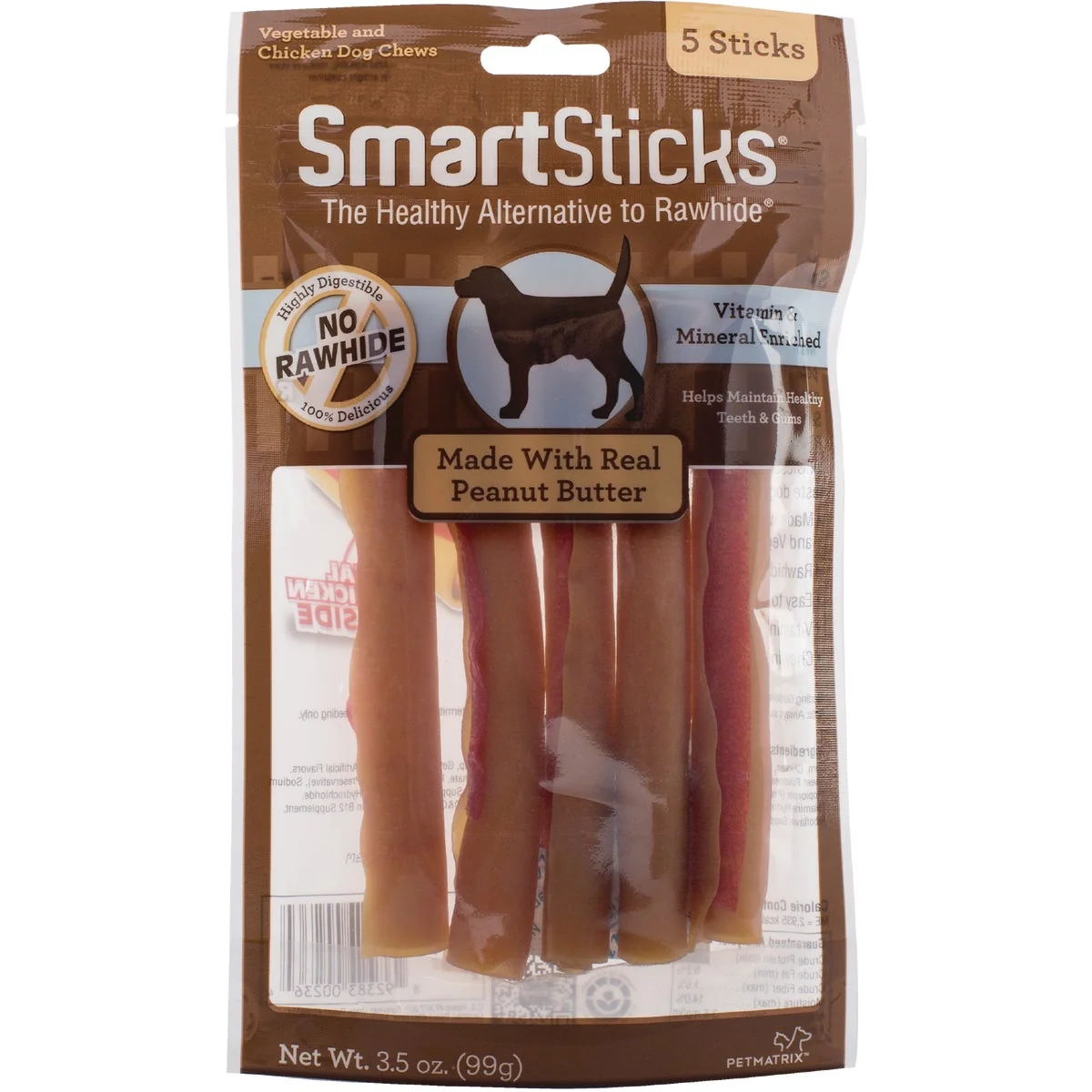 SmartBone SmartSticks Peanut Butter Chicken Vegetable Chew Bone 5-Pack Innovative