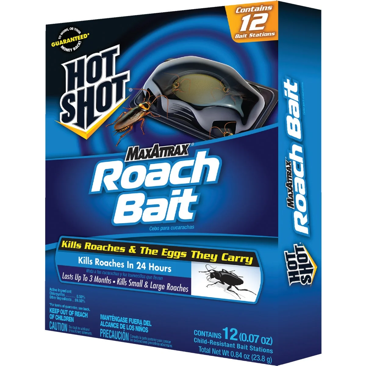 Organic Hot Shot Max Attrax 0.84 Oz. Solid Roach Bait Station 12-Pack Recyclable