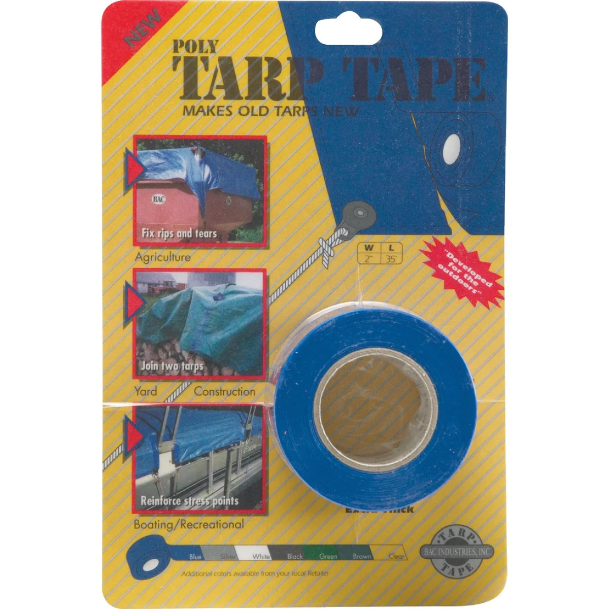 Sophisticated Gosport 35 Ft. x 2 In. Blue Tarp Repair Tape Organic