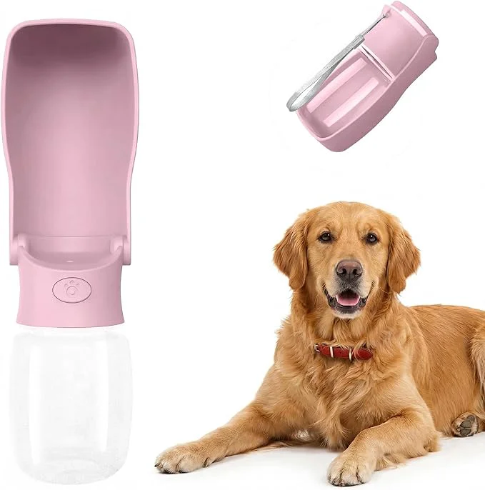 Exceptional Portable Dog Water Bottle for Walking – 19oz 12oz Foldable Pet Water Dispenser for Puppies Medium Large Dogs – Leak Proof Travel Water Bowl for Small Animals Dog Accessories 12OZ Pink About ThisOverview Consistent