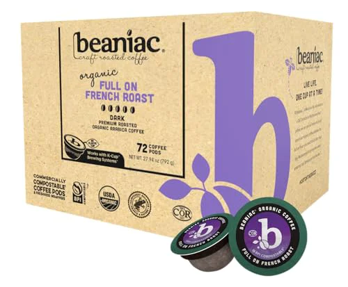 Carefully Designed Organic Full On French Roast 72 Count High-Quality