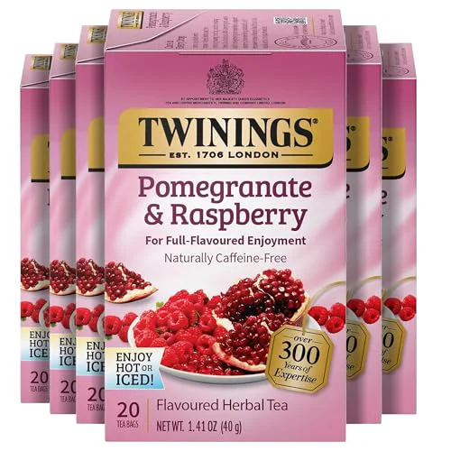 Clean Pomegranate Raspberry Herbal Tea Bags 120 Count Dependable