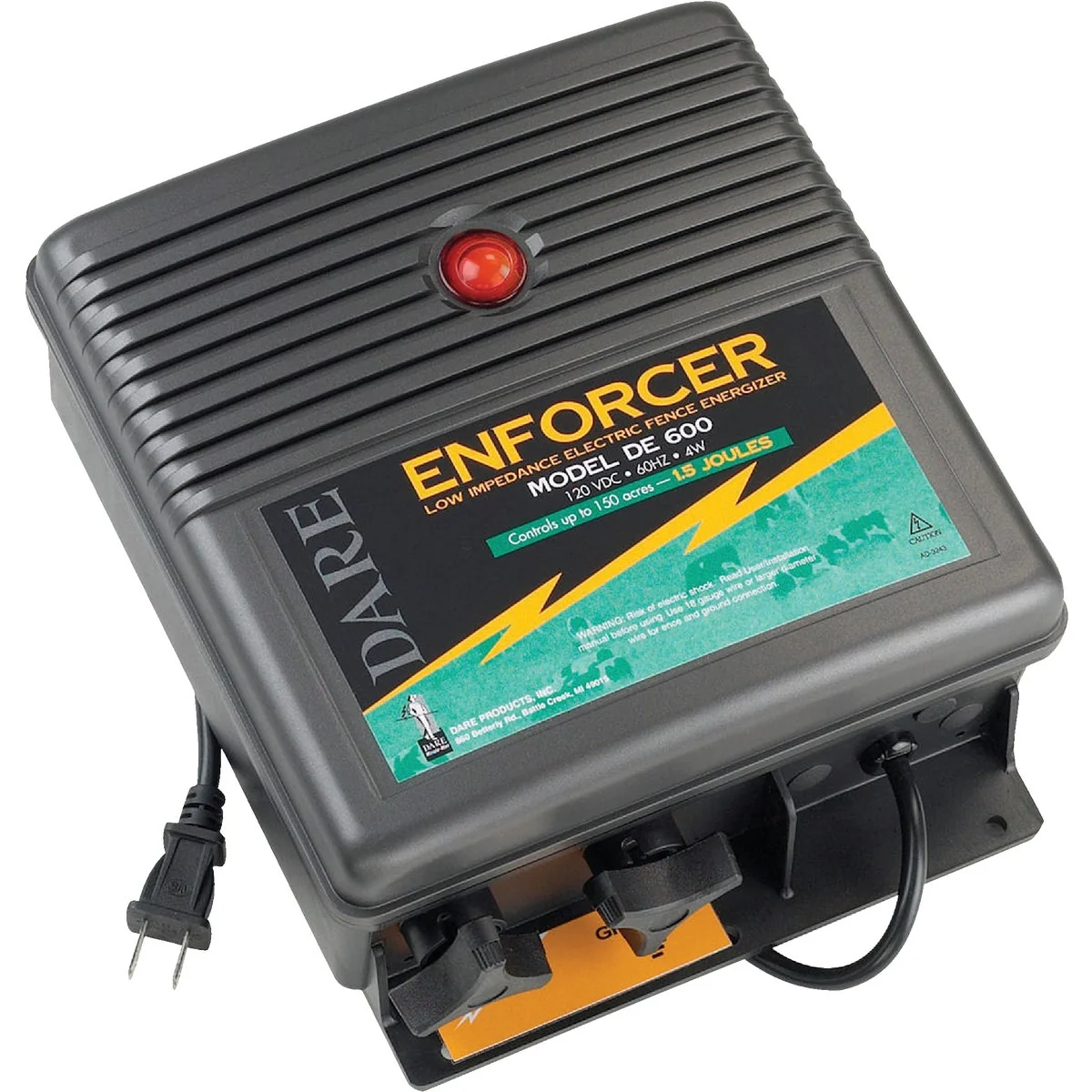 Responsible Dare Enforcer 150-Acre Electric Fence Charger Eco-Friendly