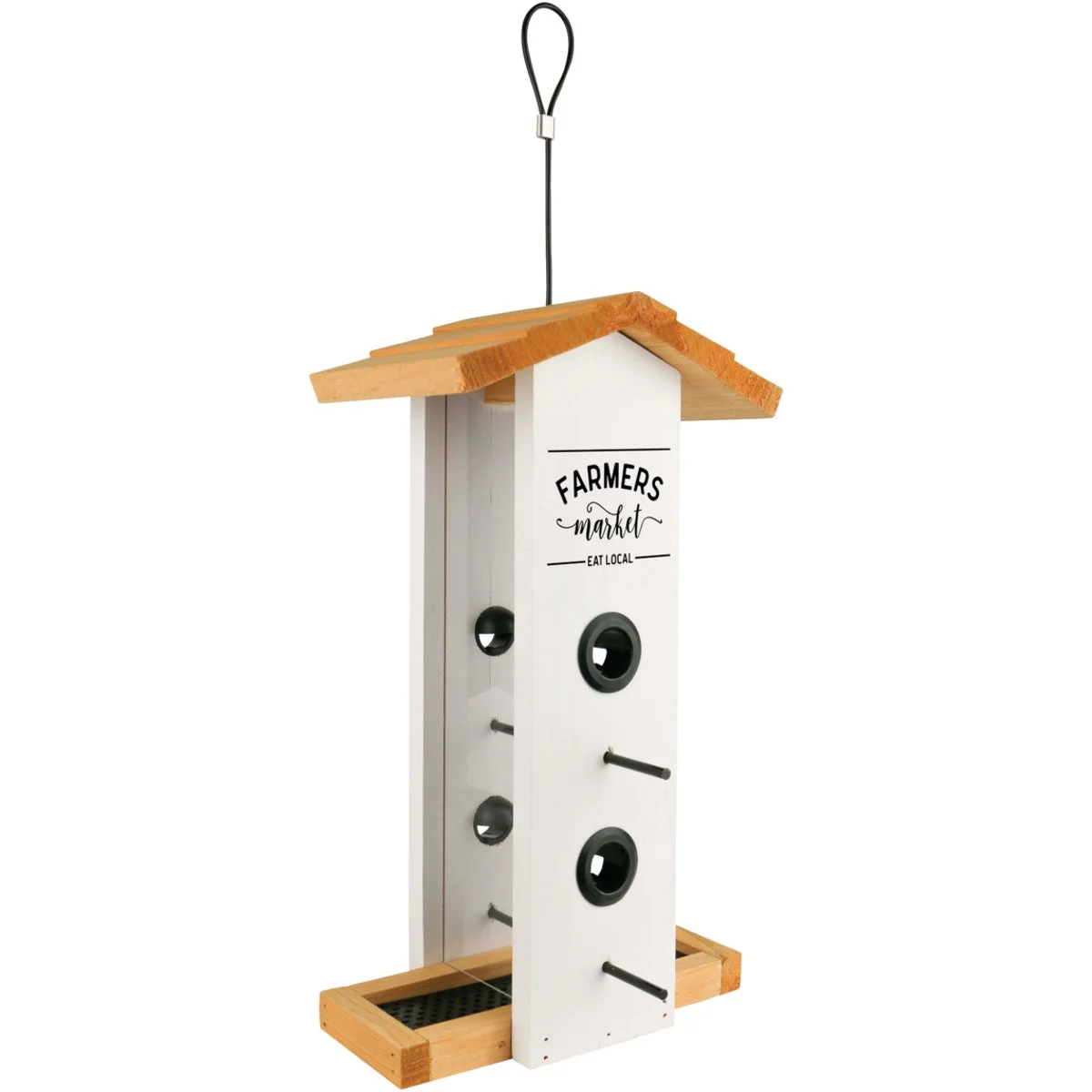 Relaxed Nature's Way Farmhouse Cedar 1.5 Qt. Vertical Hopper Bird Feeder Safe