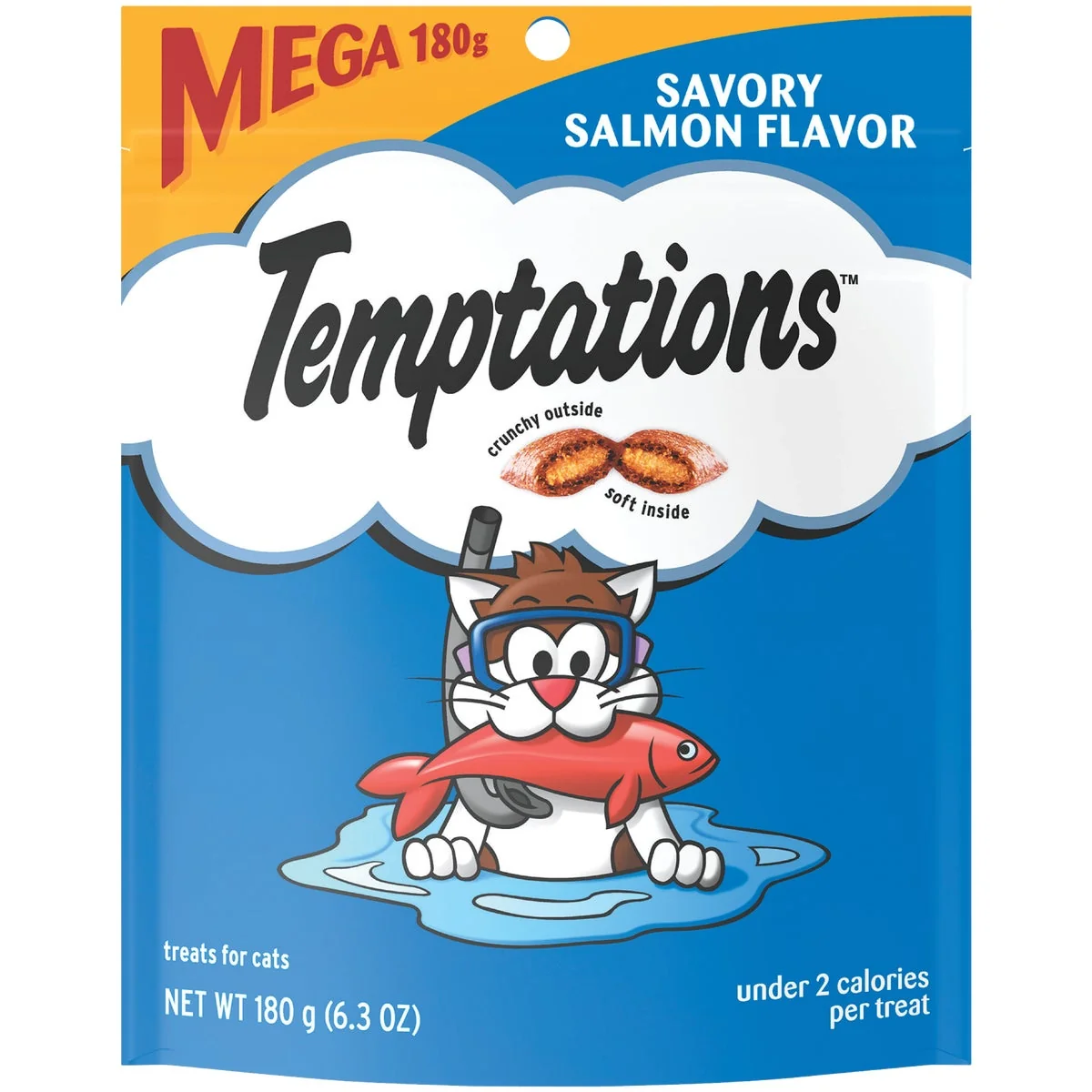 Expertly Made Temptations Savory Salmon 6.3 Oz. Cat Treats Unique