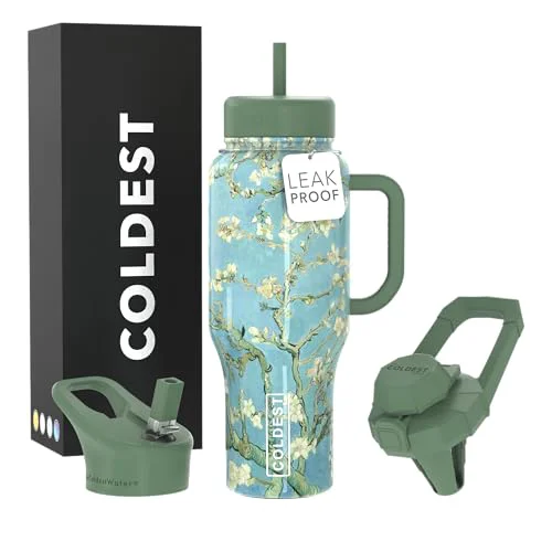Convenient Coldest Tumbler with Handle and Straw Artisan