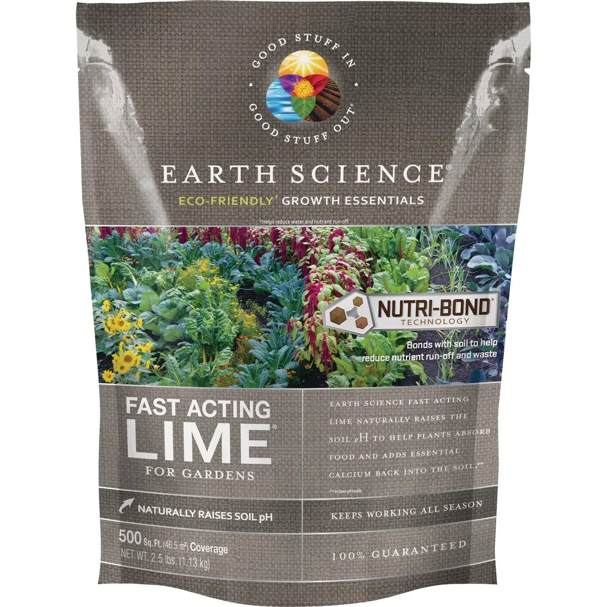 Top-Quality Earth Science Fast Acting 2.5 Lb. 500 Sq. Ft. Coverage Lime Functional