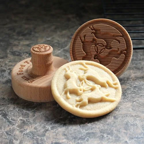 Top-Quality Wood Cookie Stamp Traditional
