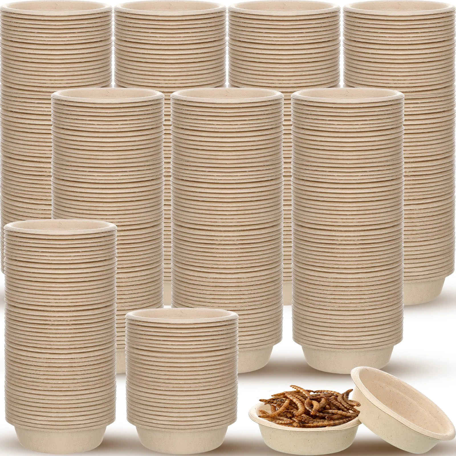 Exceptional Maxcheck 1000 Pcs Paper Gecko Feeding Cups — 1 oz Reptile Food Water Bowls Luxury