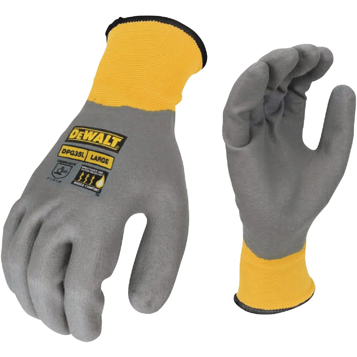 Green DeWalt Men's Large Full Dip Water-Resistant Breathable Work Glove Selected