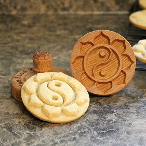 Crafted Wood Cookie Stamp Natural