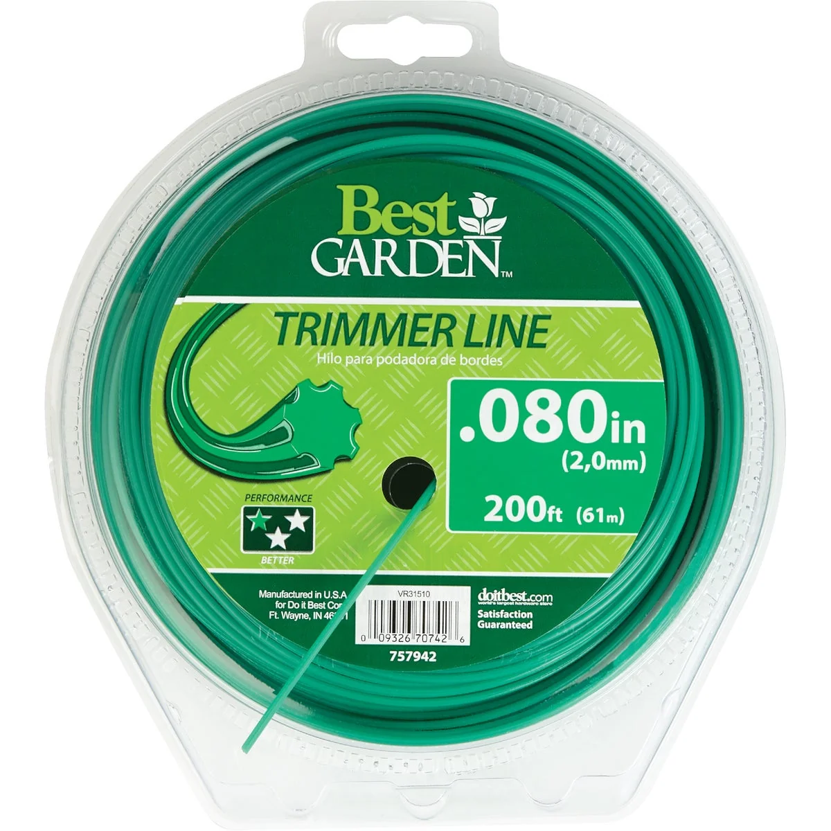 Official Garden 0.080 In. x 200 Ft. 7-Point Trimmer Line Secure