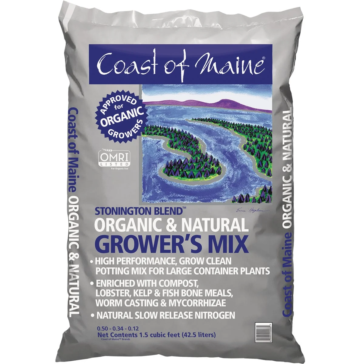 Contemporary Coast of Maine Stonington Blend 1.5 Cu. Ft. Organic Growers Mix Potting Soil Prestigious