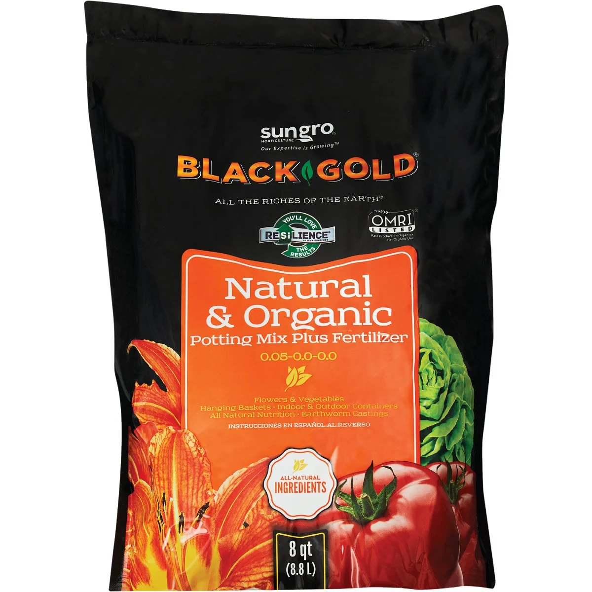 Fine Crafted Black Gold 8 Qt. 8 Lb. All Purpose Natural Organic Potting Soil