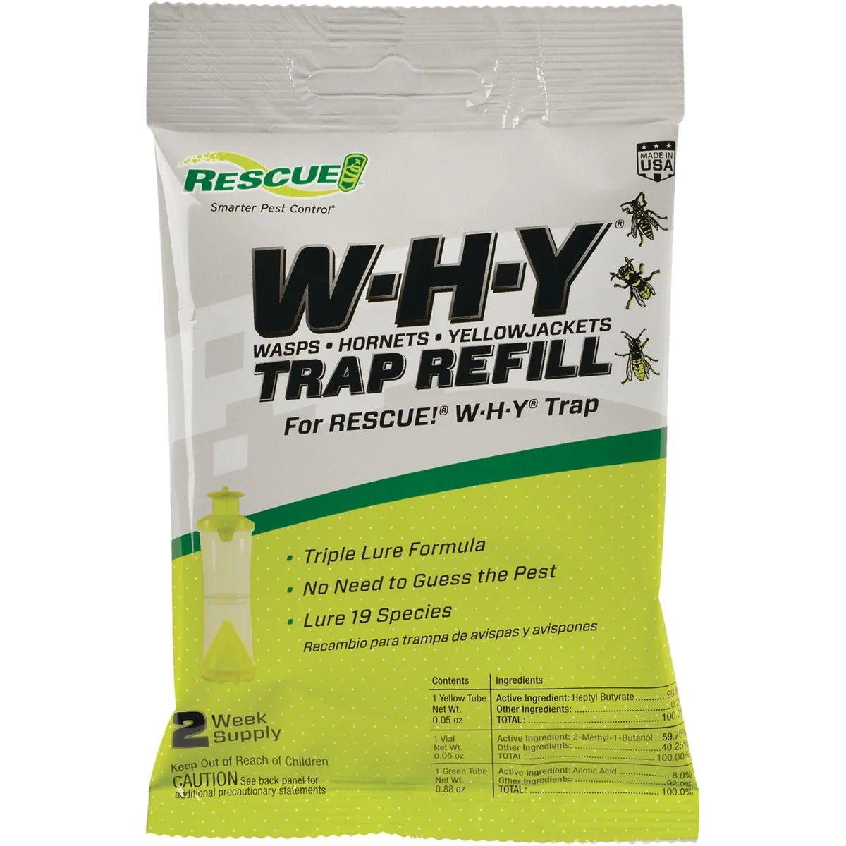 Lightweight Rescue WHY Liquid Outdoor Wasp Hornet Yellow Jacket Attractant Kit Breathable