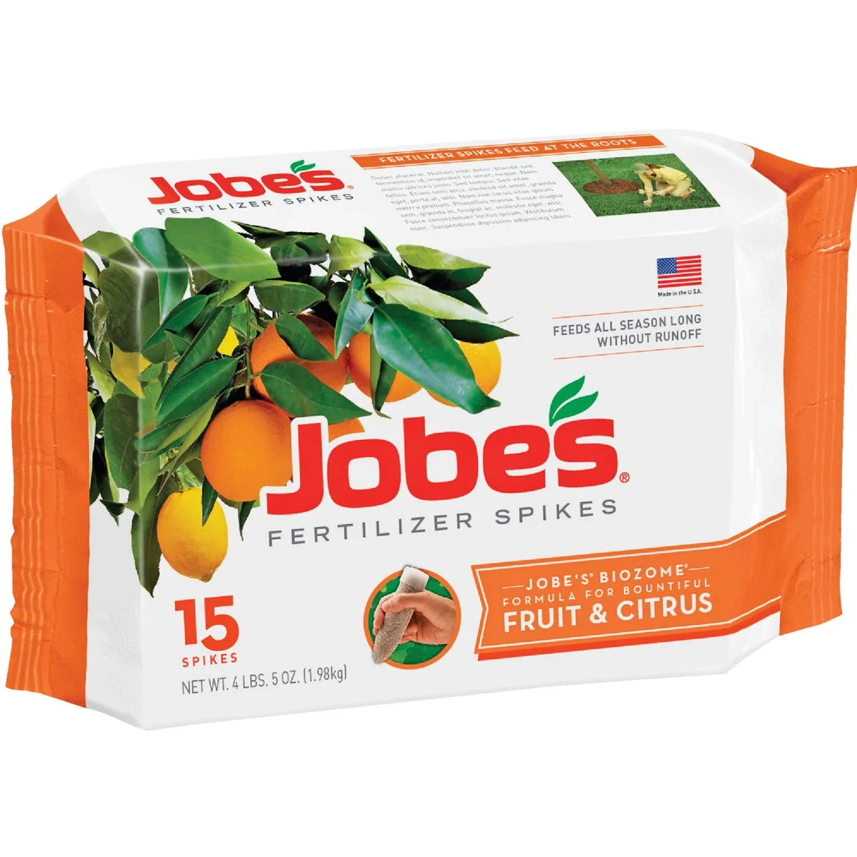High-Grade Jobe's 9-12-12 Fruit Citrus Tree Fertilizer Spikes 15-Pack Artisan