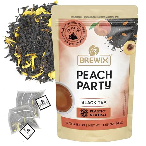 Authentic Peach Party Premium Black Tea with Peach 22 Count Effective