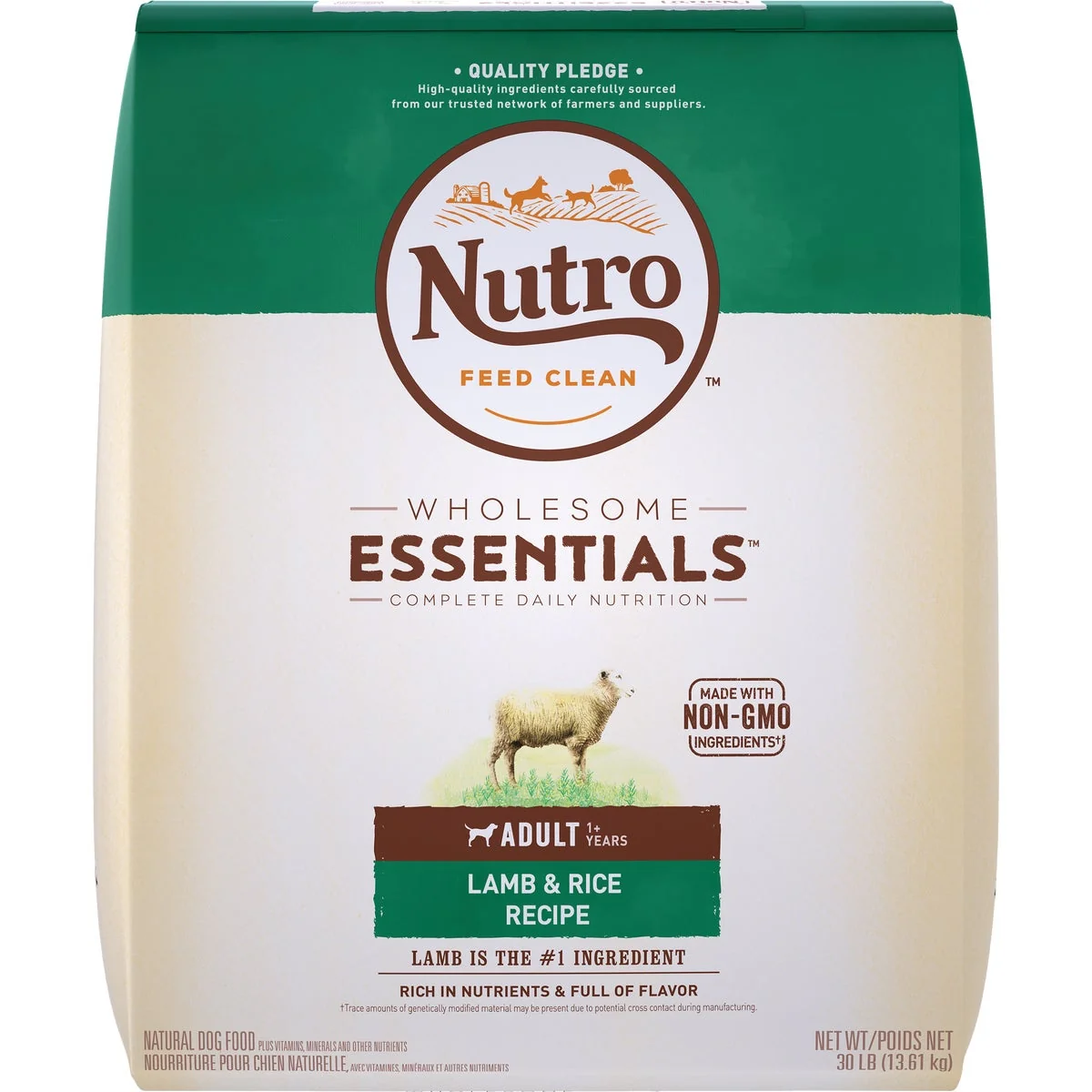 Practical Nutro Wholesome Essentials 30 Lb. Lamb Rice Adult Dry Dog Food Convenient
