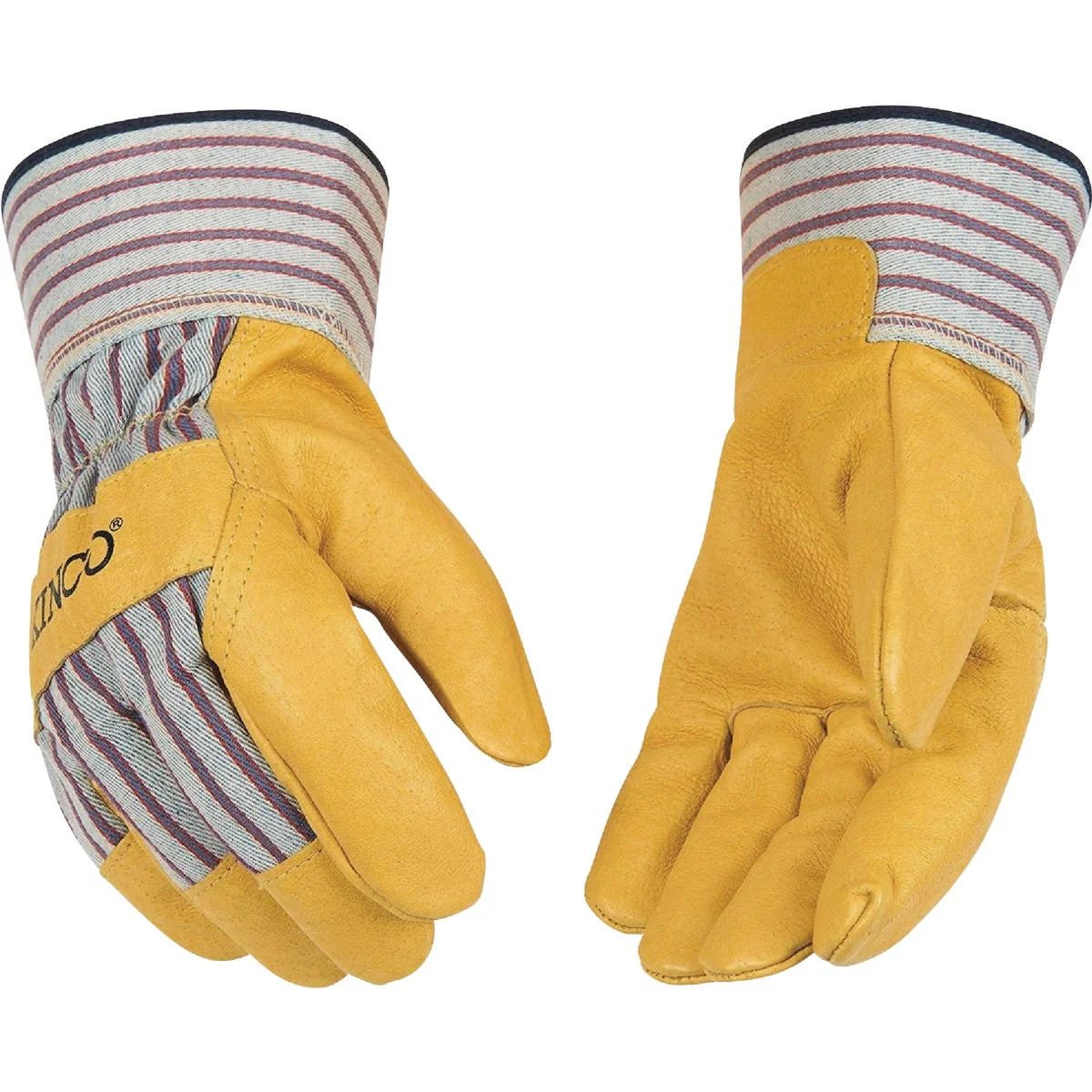 Exclusive Kinco Men's Large Golden Premium Grain Pigskin Palm Glove Breathable