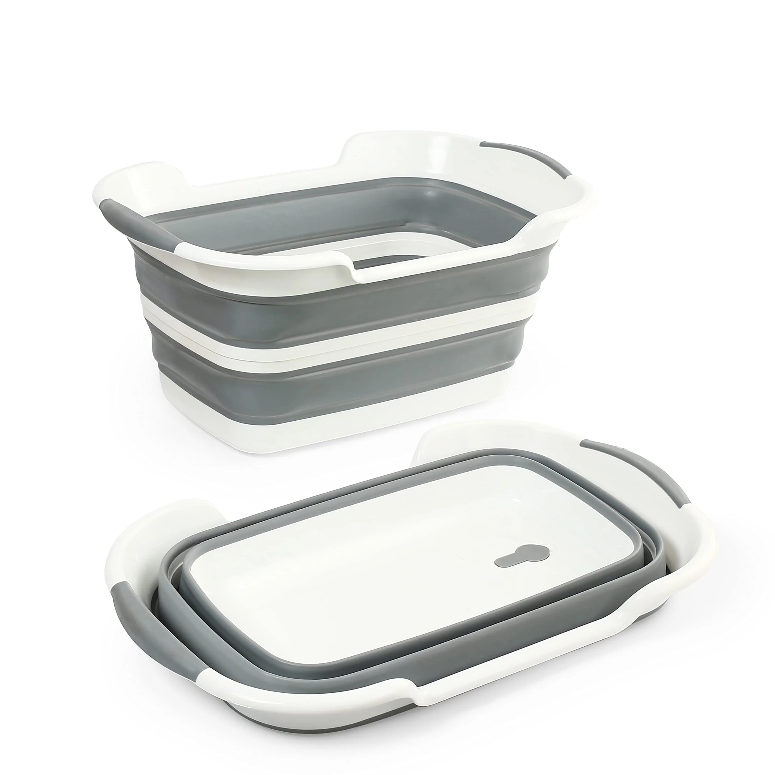 Crafted Smoochie Collapsible Dog Tub – Portable Multiuse Pet Bath Tub Gray Convenient
