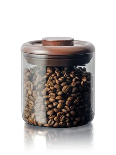 Soft Airtight Coffee Canister with Pop Lid and CO₂ Valve for Beans Grounds High-Grade
