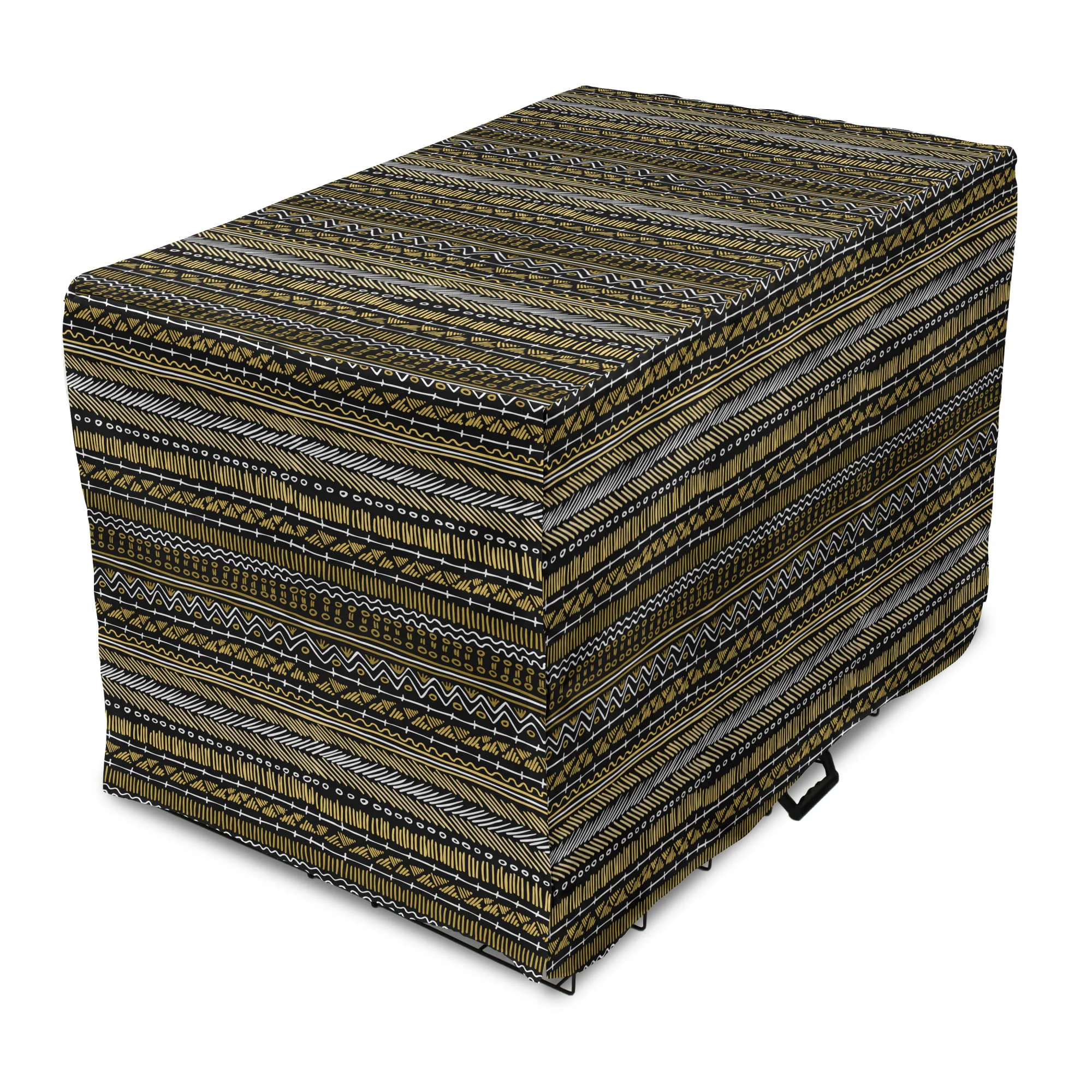 Smart Ambesonne Boho Dog Crate Cover – 36-inch x 23-inch x 27-inch Universal Fit Indoor Outdoor Coffee Charcoal Reliable