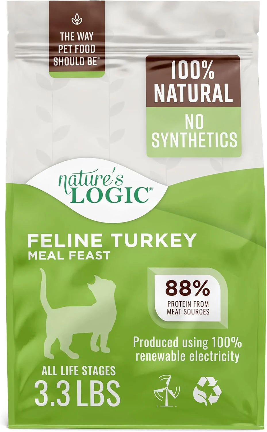 Functional Nature's Logic Turkey Dry Cat Food 1 Pack 3.3 lb Safe