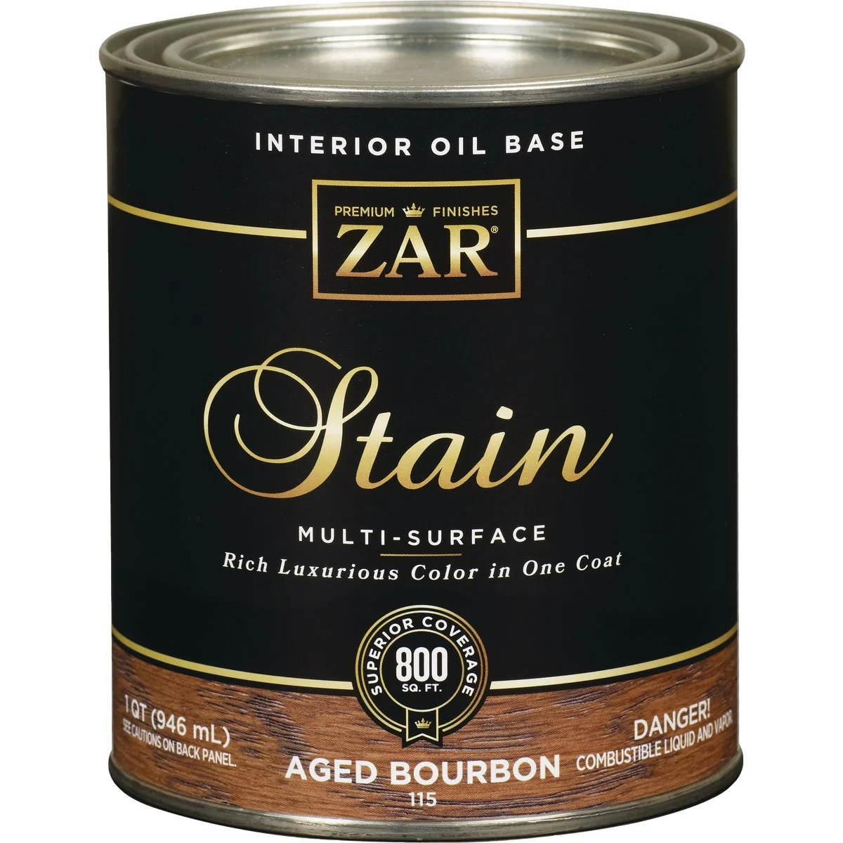 Verified ZAR Oil-Based Wood Stain Aged Bourbon 1 Qt. Healthy