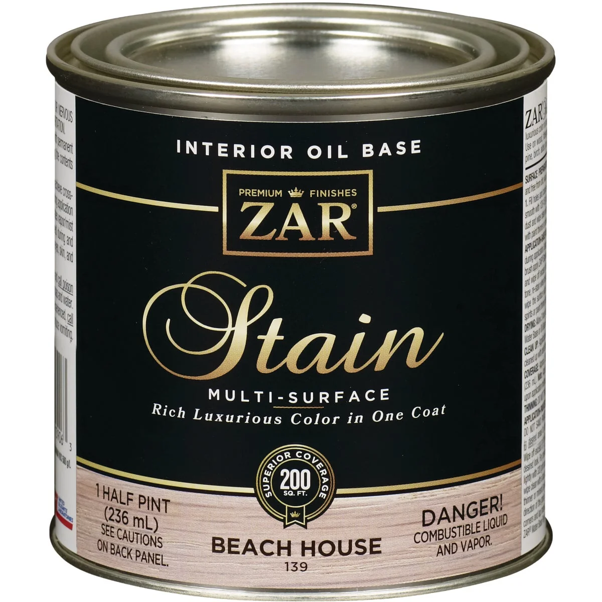 Dependable ZAR Oil-Based Wood Stain Beach House 1 2 Pt. Efficient