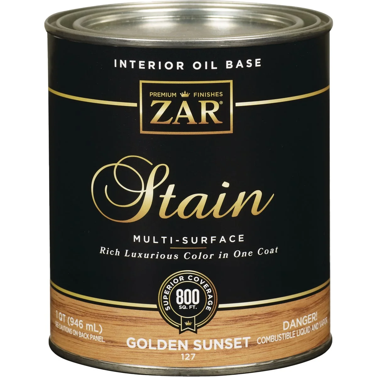 Artisan ZAR Oil-Based Wood Stain Golden Sunset 1 Qt. Expertly Made