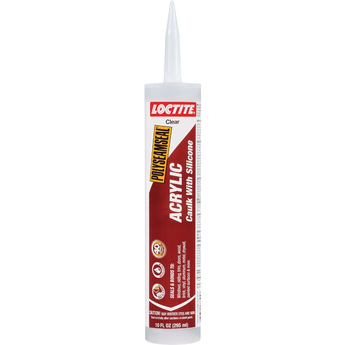 Trendy LOCTITE POLYSEAMSEAL 10 Oz. Clear Acrylic Caulk with Silicone Natural