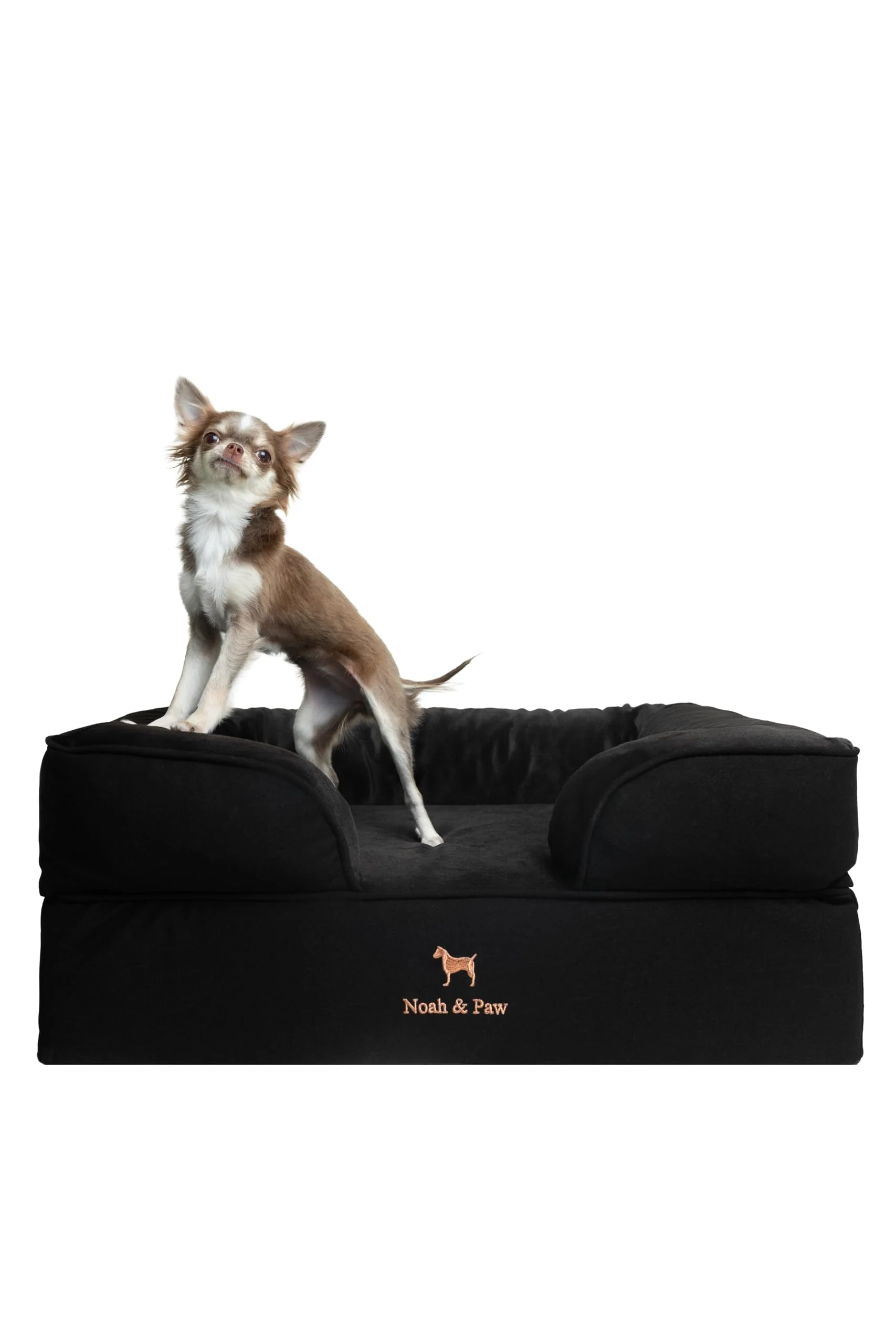 Long-Lasting NOAH PAW Dog Bed – Orthopedic Memory Foam with Cooling Gel 28x23x11 Denim Sofa Collection Pure