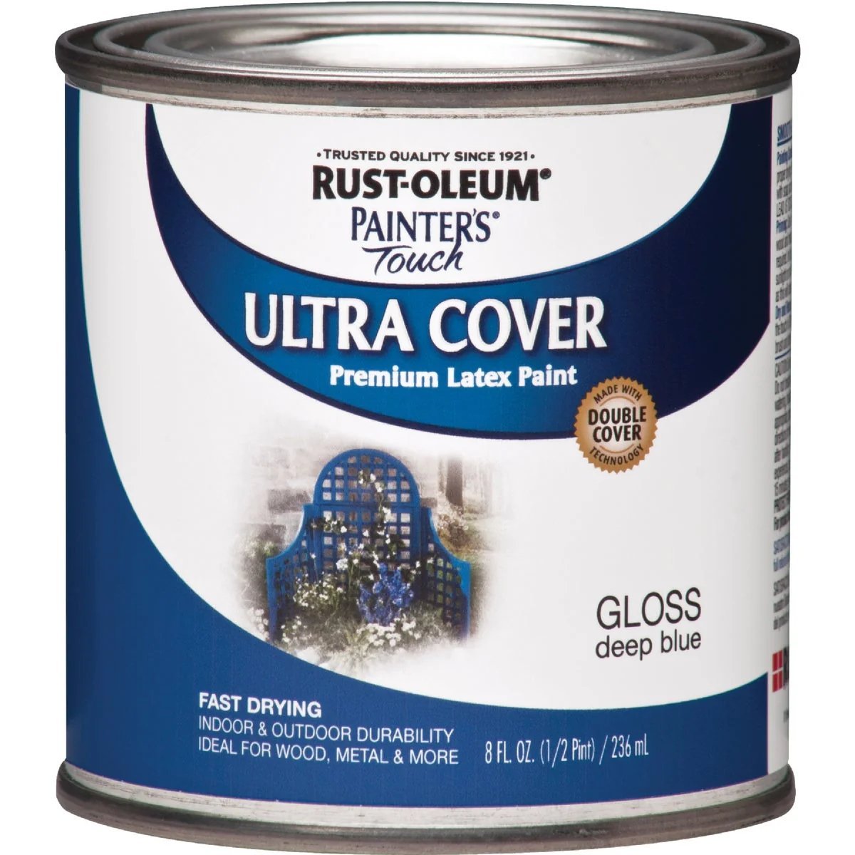Effective Rust-Oleum Painter's Touch 2X Ultra Cover Premium Latex Paint Deep Blue 1 2 Pt. Clean