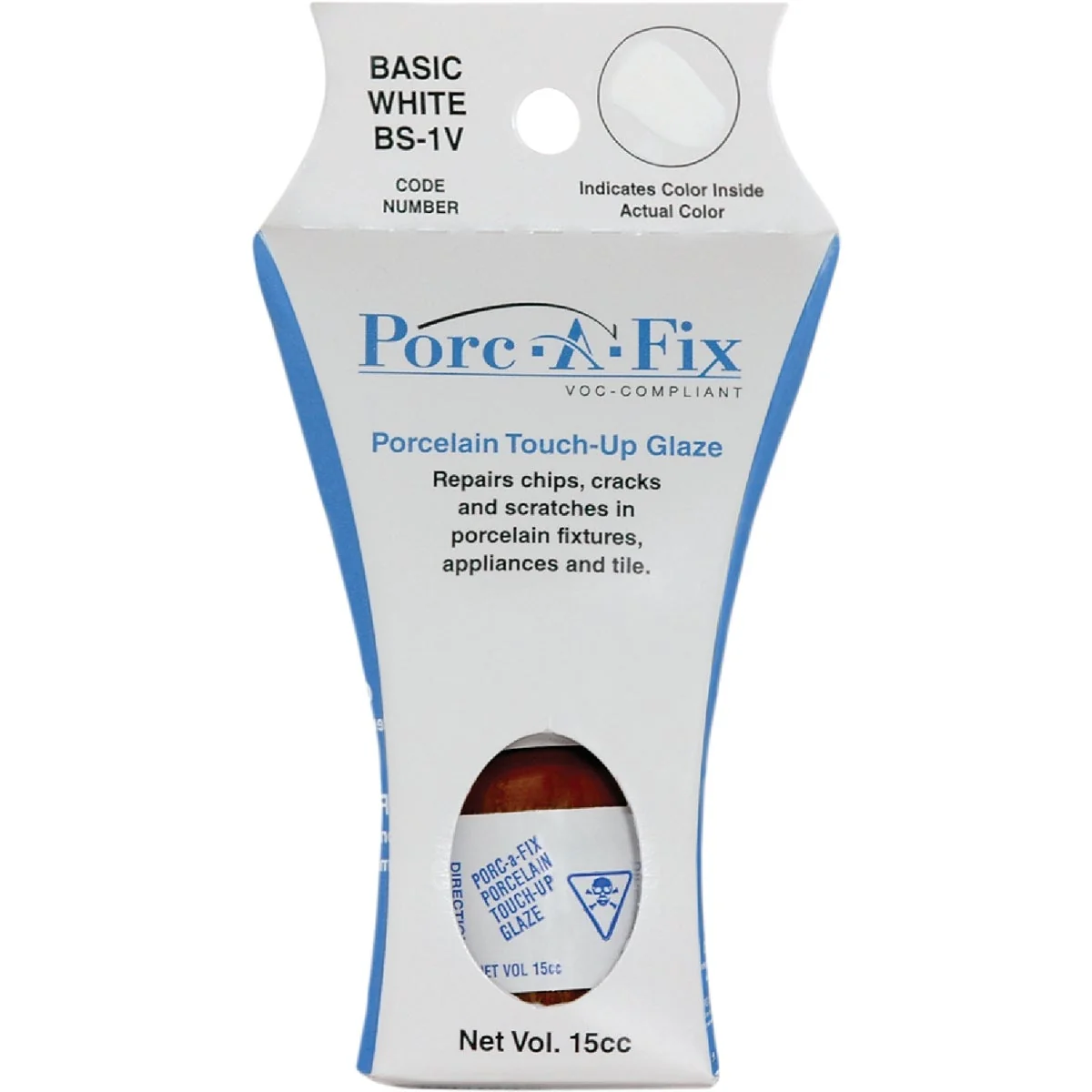 Powerful Fixture-Fix Porc-A-Fix Basic White Porcelain Touch-up Paint 15cc Classic